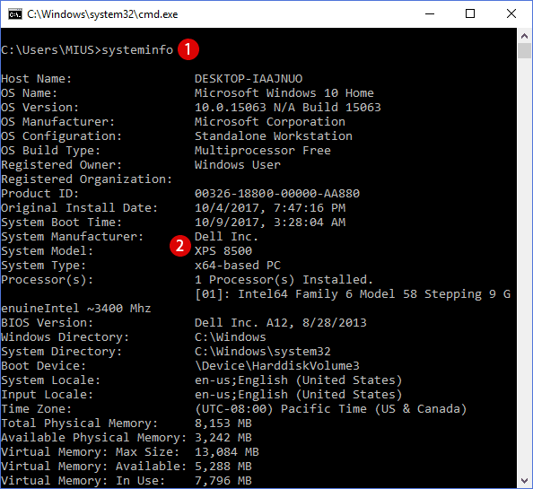 windows command to get serial number